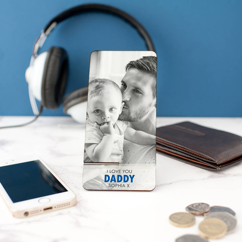 Personalised Photo Phone Stand For Dad, 1 of 3
