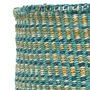 Leta: Turquoise And Gold Tie Dye Woven Storage Basket, thumbnail 7 of 9
