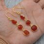 Carnelian Earrings: Orange Gemstone Jewelry, thumbnail 6 of 8