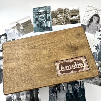 Personalised Wooden Name Memory Box, 12 of 12