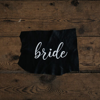 Personalised Calligraphy Bridal Leather Biker Jacket, 4 of 12