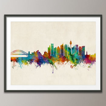 Sydney Australia Skyline Cityscape Art Print, 5 of 8