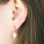 Pearl Acorn Earrings With Oak Leaves, thumbnail 3 of 6
