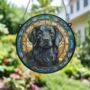 Flat Coated Retriever Stained Glass Effect Suncatcher, thumbnail 3 of 3