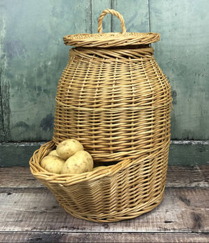 Wicker Potato And Onion Storage Hoppers Set Of Two, 2 of 7