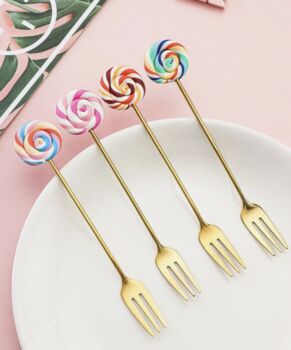 Four Cute Lollipop Teaspoons, 3 of 6