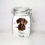 Personalised Dachshund Kilner Style Dog Treat Jar C, thumbnail 2 of 2