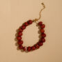 Chestnut Pebble Bead And Spiral Pendant Necklace, thumbnail 3 of 5