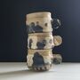 Ceramic Splatter Coffee Cups: Espresso Lovers' Gift In Hand Painted Splash Designs, thumbnail 3 of 7