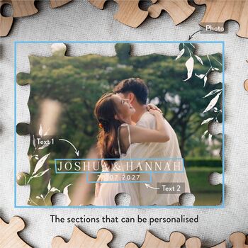 Personalised Photo Puzzle Wedding Guestbook Alternative, 6 of 12
