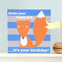 Fox Birthday Greeting Card, thumbnail 1 of 3