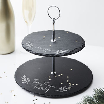 Personalised Christmas Treats Cake Stand, 2 of 4