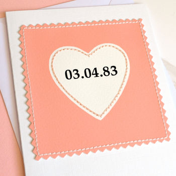 Personalised Coral Wedding Anniversary Card, 2 of 2