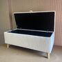 Storage Ottoman Foostool In Bouclé Soft Fabric, thumbnail 2 of 5