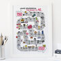 40th Birthday Personalised Print ‘The Road To 40’, thumbnail 6 of 10