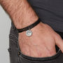 Men's Personalised Fingerprint Charm Wrap Bracelet, thumbnail 1 of 7