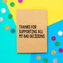 'My Bad Decisions' Funny Father's Day Card, thumbnail 1 of 2