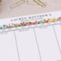 Bold Floral Personalised Weekly Planner Desk Pad, thumbnail 3 of 4