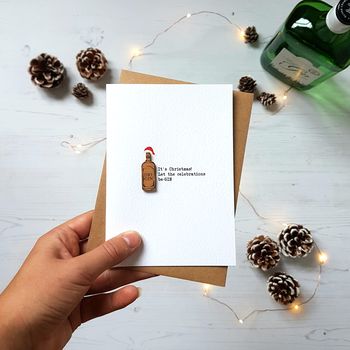 Be Gin Funny Christmas Alcohol Card, 2 of 2