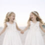 Fern In Ivory White ~ Flower Girl Dress, thumbnail 2 of 9