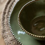 Olive Green Porcelain Beaded Bowls, thumbnail 3 of 3
