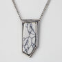 Double Layer Geometric Marble Pendant Necklace, thumbnail 3 of 4