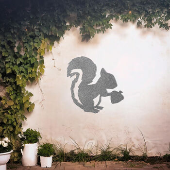 Metal Squirrel Wall Art Outdoor Garden Decoration Gift For Her, 10 of 10