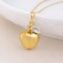 Personalised Gold Plated Sterling Silver Apple For The Teacher Pendant Necklace, thumbnail 1 of 7