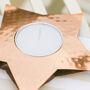 Set Of Three Copper Star Tea Light Holders, thumbnail 5 of 10