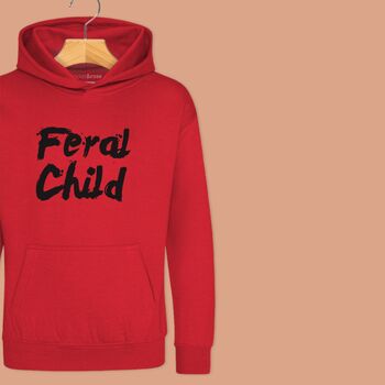 'Feral Child' Kids Hoodie Jumper, 8 of 10