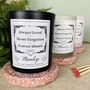 Personalised Never Forgotten Bereavement Candle, thumbnail 1 of 11