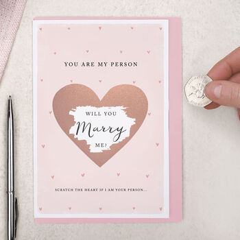 Scratch To Reveal Surprise Proposal Greeting Card Pink, 4 of 4