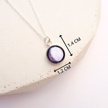 Sterling Silver Custom Moon Phase Necklace, 2 of 6