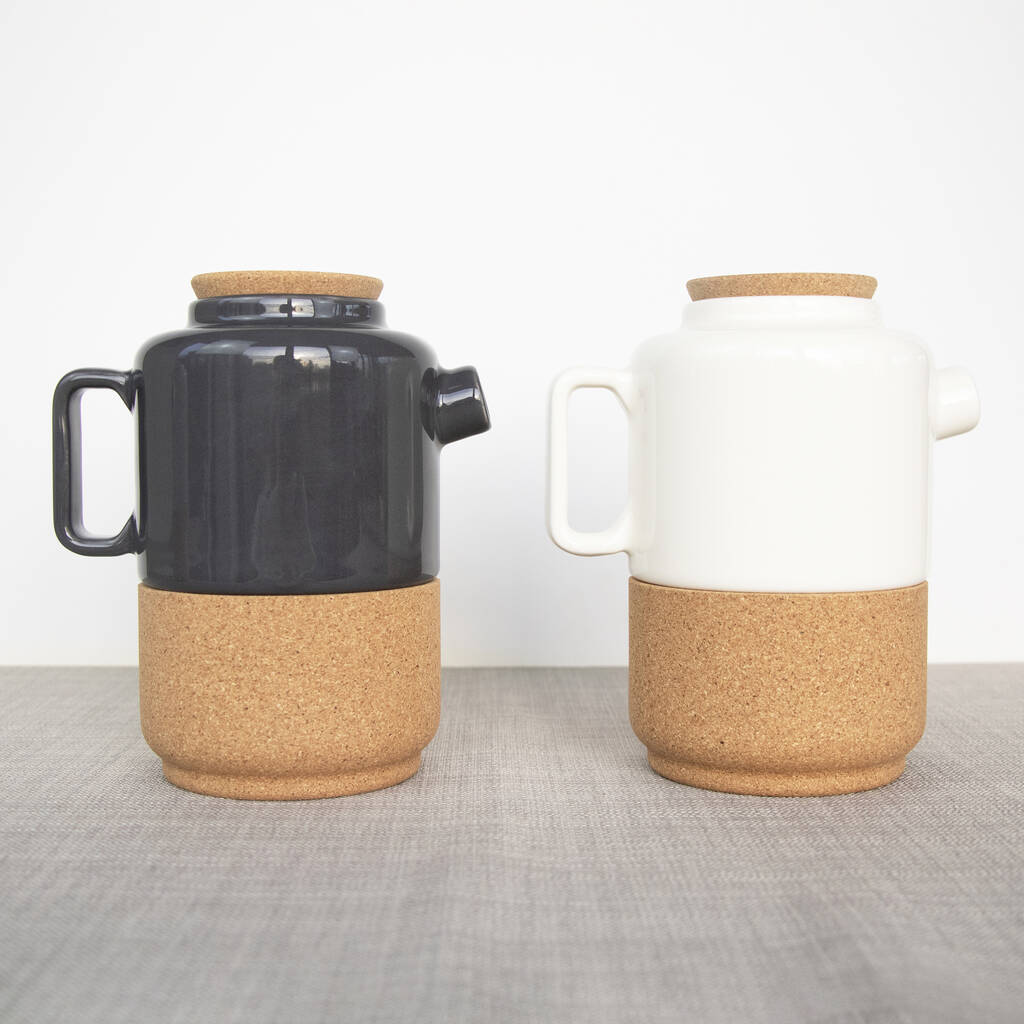 Eco Cork + Ceramic Teapot Small By Liga