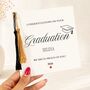 Graduation Tassel Card, Black And Gold Graduation Name Card, thumbnail 1 of 4