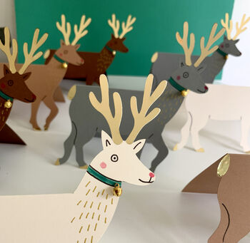 A Herd Of Three Standing Reindeer Cards, 6 of 7