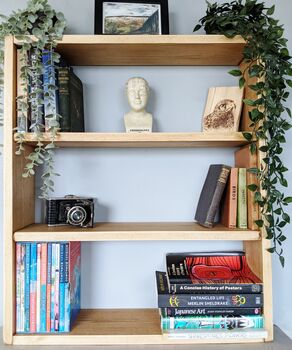 Handmade Solid Wooden Wall Mounted Bookcase, 2 of 6