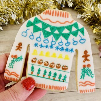Christmas Jumper Colouring In Biscuit Set, 3 of 7