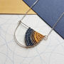 Silver Geometric Arc Necklace, thumbnail 1 of 7