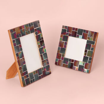 G Decor Rainbow Mosaic Effect Stylish Photo Frames, 3 of 5