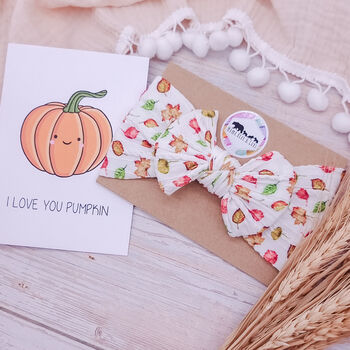 Autumn Pumpkin Bow Headbands, 4 of 7