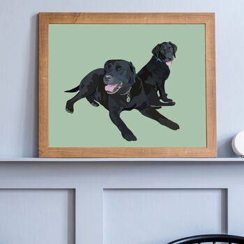 Custom Vibrant Personalised Pet Portrait Dog Cat, 6 of 12