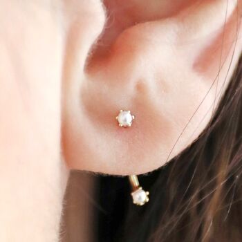 Tiny Swarovski Crystal Jacket Earrings In Gold Plating, 11 of 11