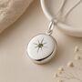 Personalised Sterling Silver August Birthstone Locket – Peridot, thumbnail 3 of 8