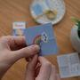 Kawaii Cloud Rainbow Mini Cross Stitch Kit, thumbnail 2 of 9