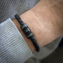 Partners In Crime Black Leather Bracelet, thumbnail 2 of 6