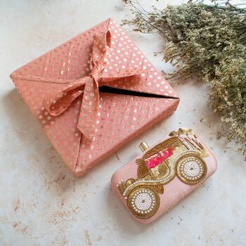 Peach Pink Baraat Car Clutch, 5 of 6