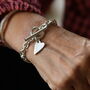 Heart T Bar Bracelet, thumbnail 1 of 8