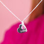 Personalised Heart And Birthstone Necklace, thumbnail 1 of 9