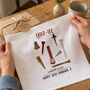 80th Birthday Golf Handkerchief Pair– Personalised “Eight Tee And Still On Par” Gift, thumbnail 2 of 6